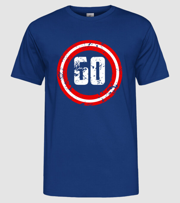 Birthday captain 60 Years old model albastru regal pe tricou