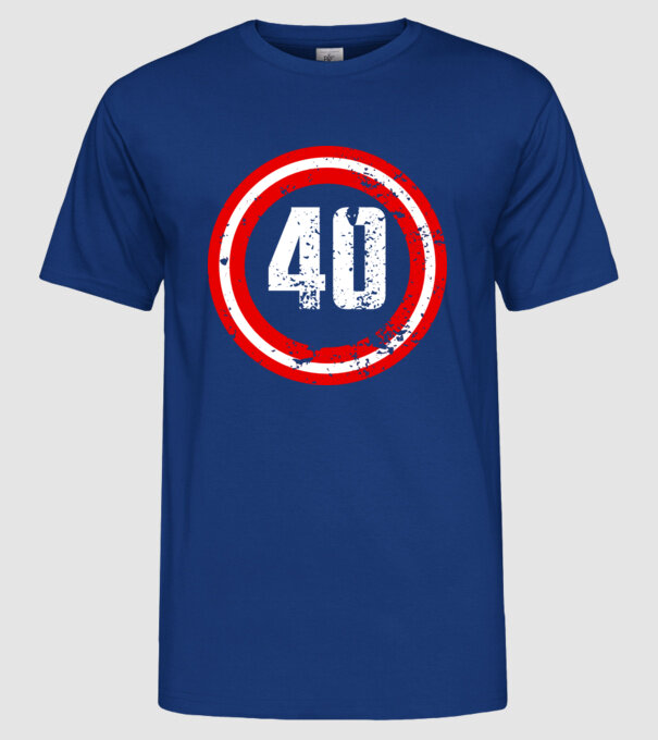 Birthday captain 40 Years old model albastru regal pe tricou