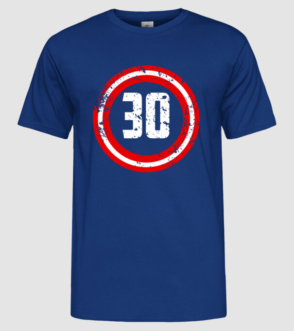 Birthday captain 30 Years old model albastru regal pe tricou