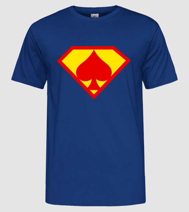 Supersportiv JUCĂTOR DE POKER model albastru regal pe tricou