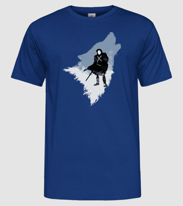 The Wolf model albastru regal pe tricou