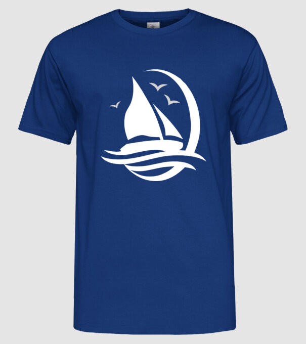 navă model albastru regal pe tricou