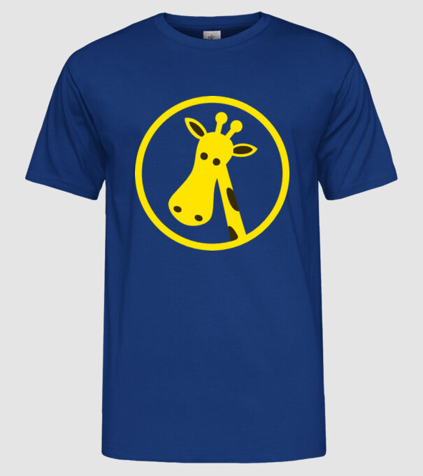 Girafă model albastru regal pe tricou