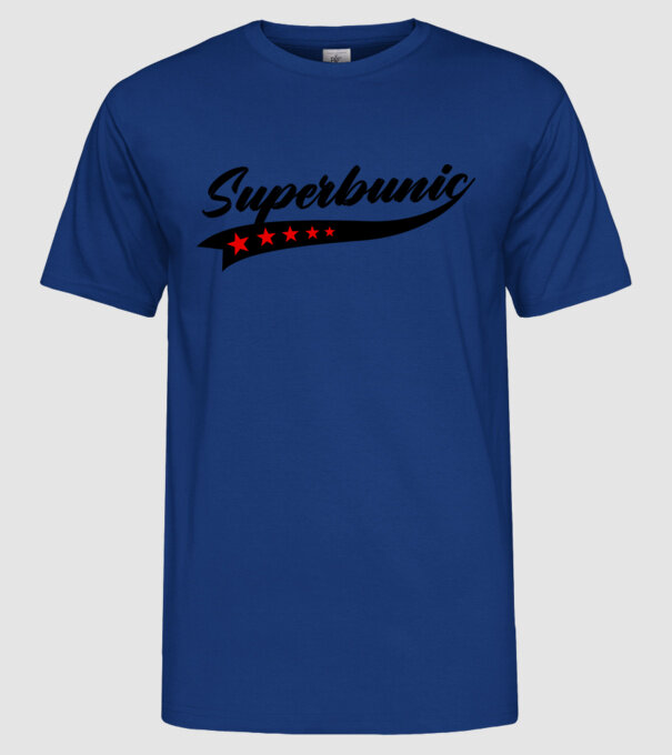 superbunic model albastru regal pe tricou