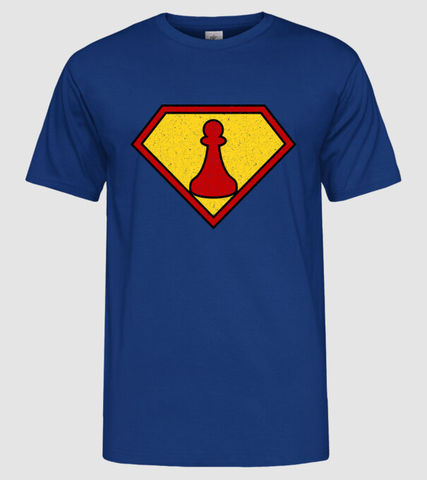 SuperChess pion de șah model albastru regal pe tricou
