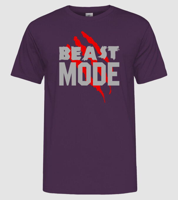 Beast mode model mov pe tricou