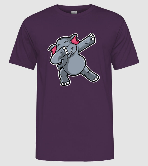 Elefant DAB model mov pe tricou
