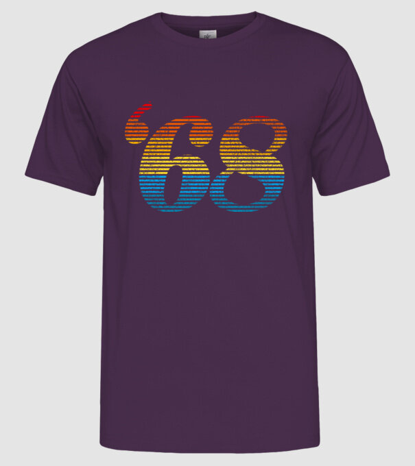 Retro Birthday 1968 model mov pe tricou