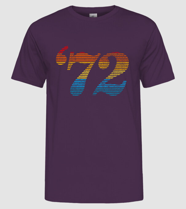 Retro Birthday 1972 model mov pe tricou