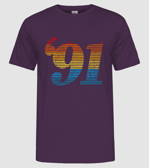 Retro Birthday 1991 model mov pe tricou