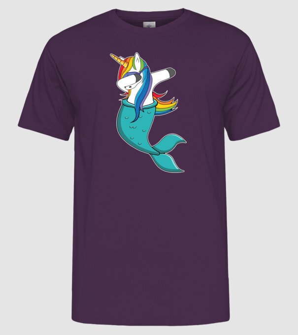 Unicorn Sirenă DAB model mov pe tricou