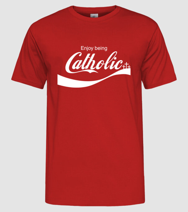 ChatoliCoke model roșu pe tricou