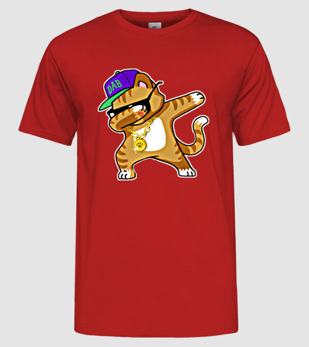 Cool Cat DAB model roșu pe tricou