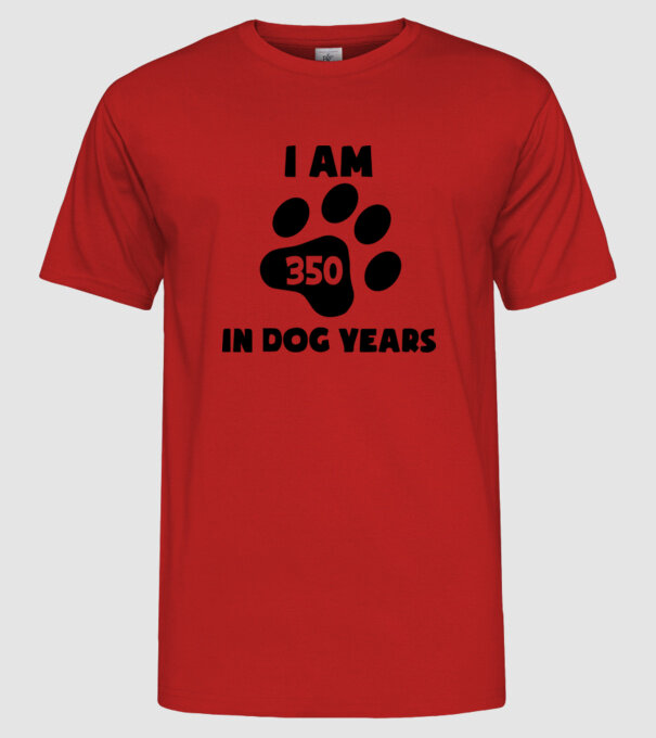 Dog Year - 350 model roșu pe tricou