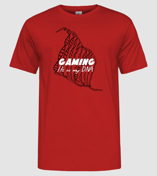 Gamer DNA model roșu pe tricou