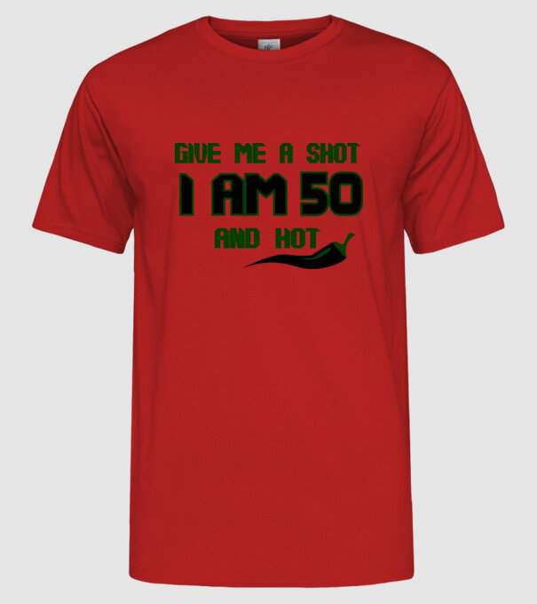 Give me a shot - 60 model roșu pe tricou