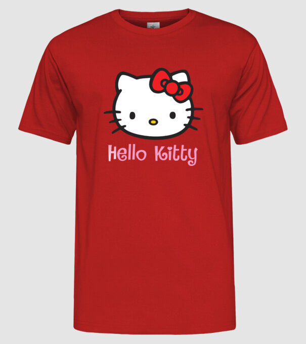 Hello Kitty model roșu pe tricou