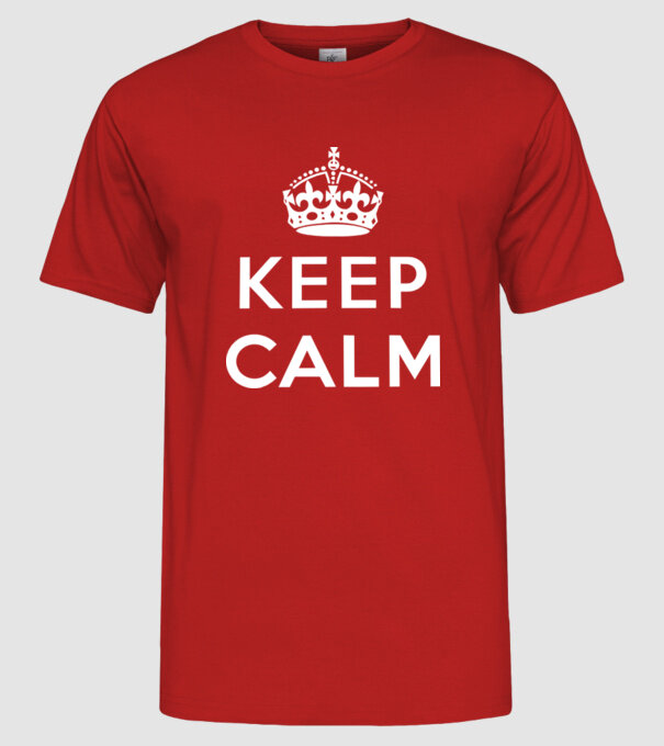keep calm blank model roșu pe tricou