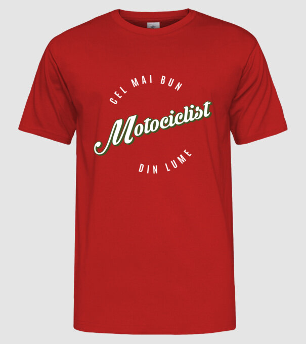 Cel mai bun Motociclist din lume model roșu pe tricou