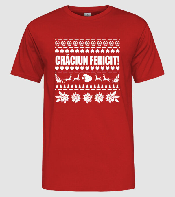 crăciun Fericit! model roșu pe tricou