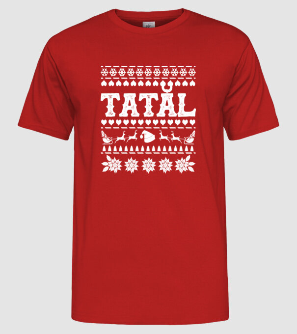 Tatăl model roșu pe tricou