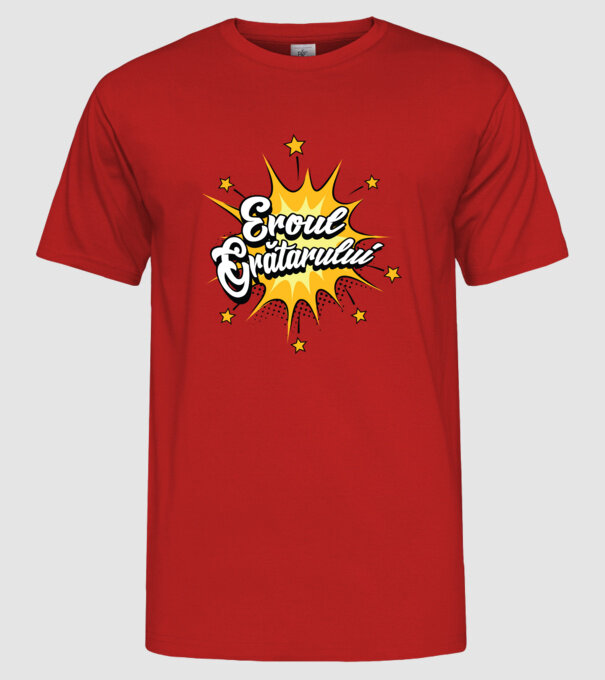 Eroul Grătarului model roșu pe tricou