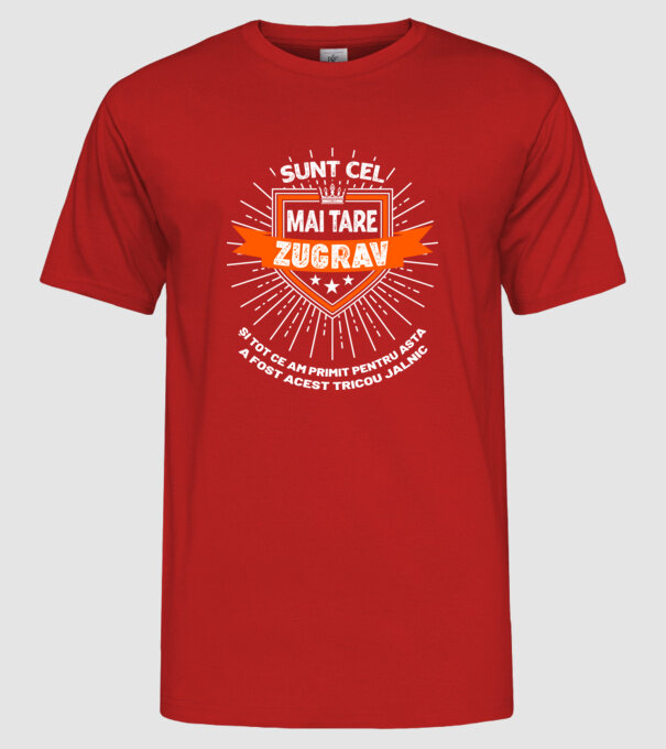 Sunt cel mai tare zugrav și tot ce am primit pentru asta a fost acest tricou jalnic model roșu pe tricou