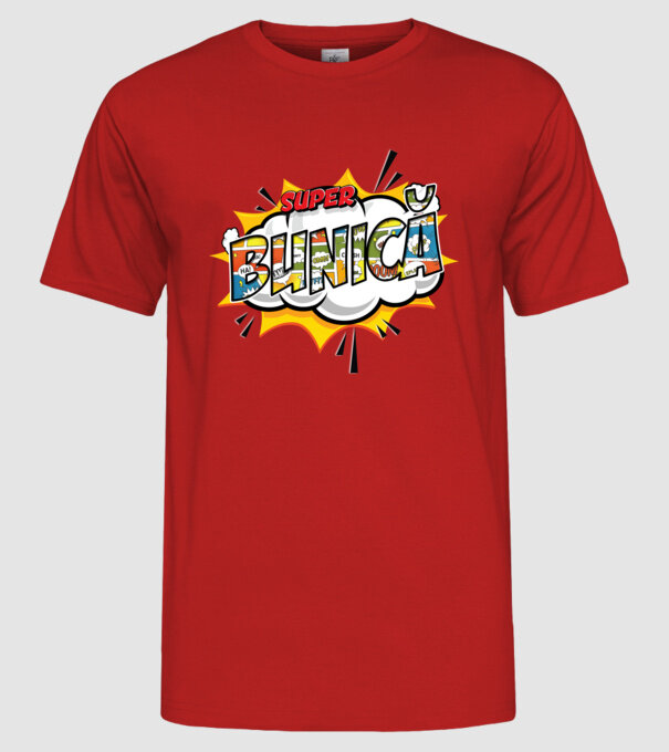 Super Bunică model roșu pe tricou