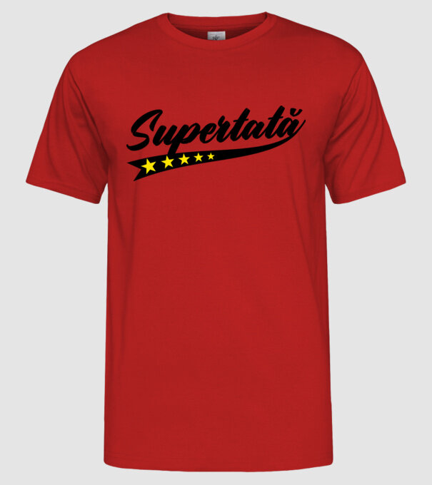 Supertată model roșu pe tricou