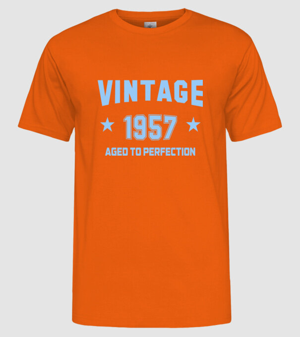 Vintage - 1957 model portocaliu pe tricou