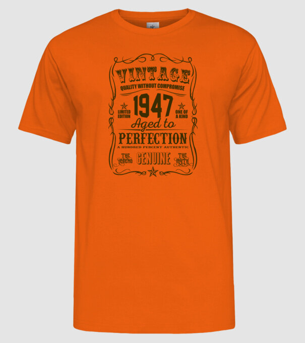 Vintage Perfection - 1947 model portocaliu pe tricou