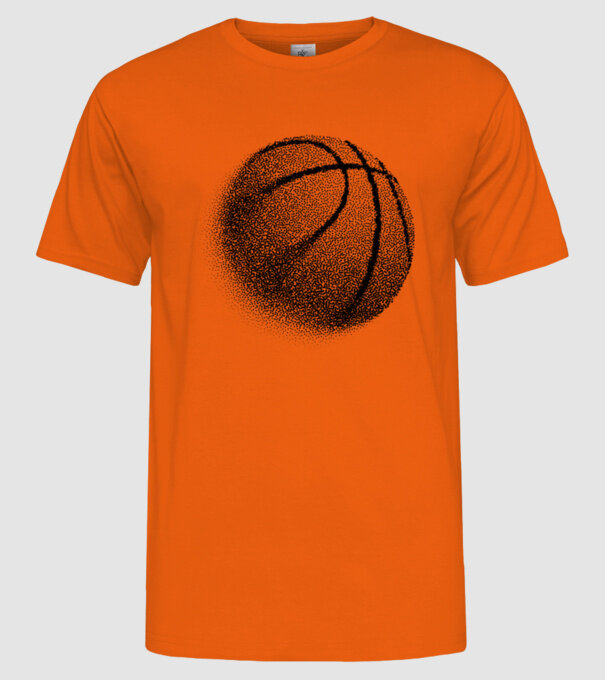 Basketball model portocaliu pe tricou