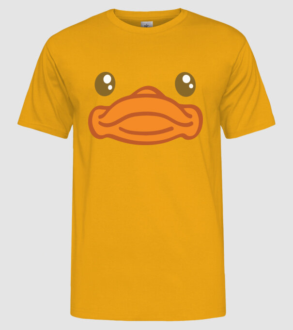 Rață carnaval model galben pe tricou