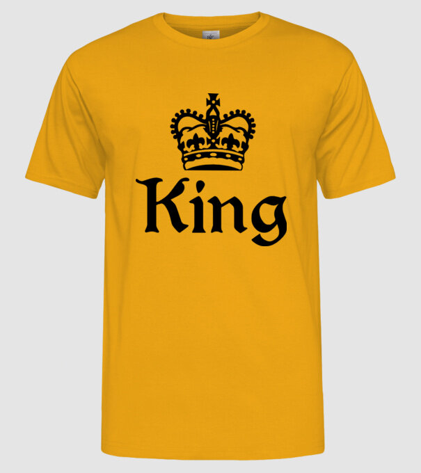 King 01 model galben pe tricou