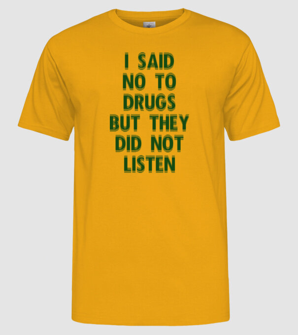 Say no... model galben pe tricou