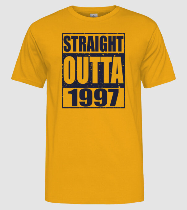 Straight Outta - 1997 model galben pe tricou
