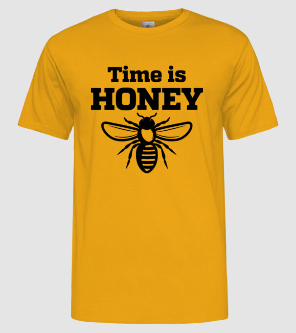 Time is honey model galben pe tricou