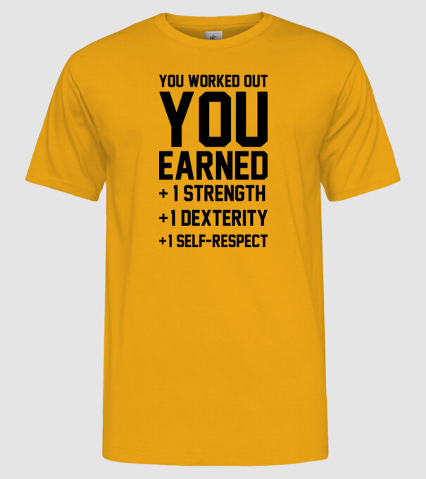 You worked out model galben pe tricou