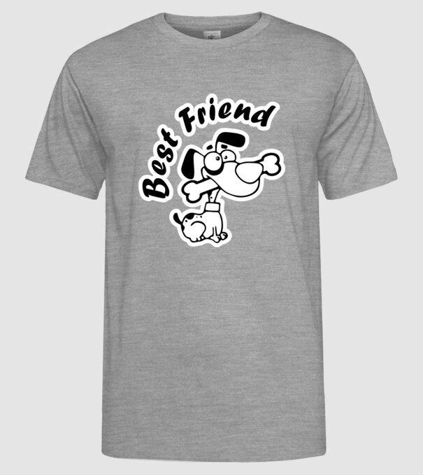 Best Friends model gri pe tricou