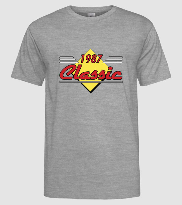 Classic - 1987 model gri pe tricou