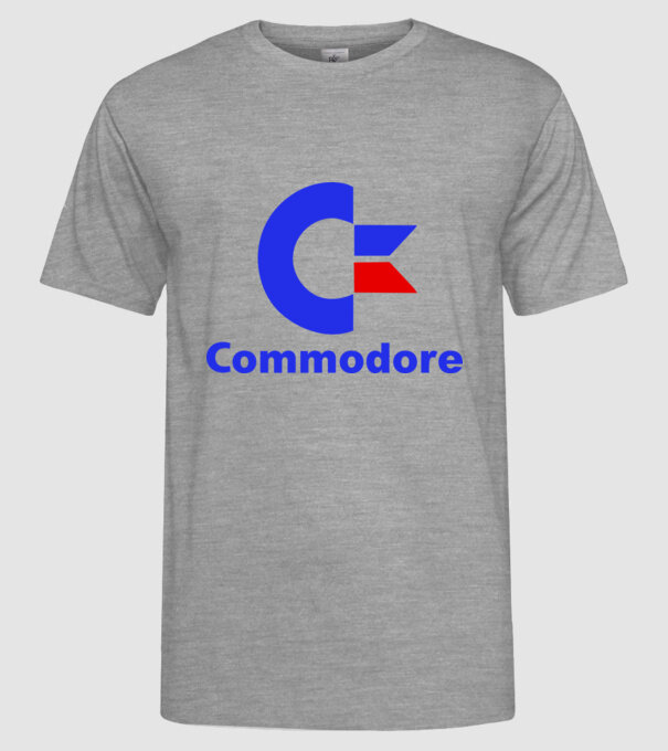 commodore 64 model gri pe tricou