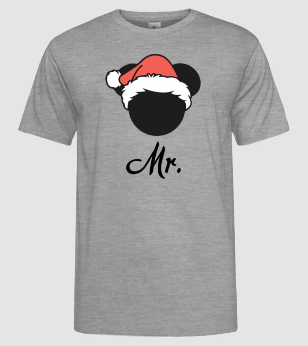 mr christmas model gri pe tricou