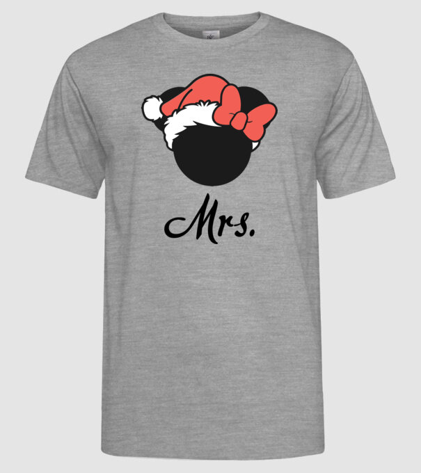 mrs christmas model gri pe tricou