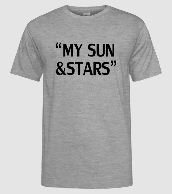 My sun and stars model gri pe tricou