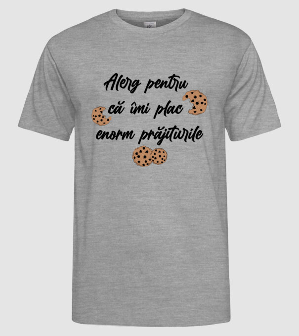 Alerg pentru că îmi plac enorm prăjiturile model gri pe tricou