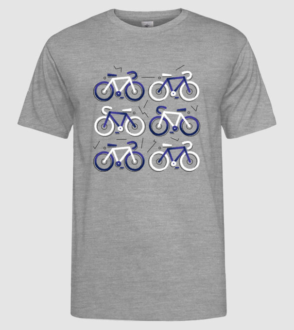 Bikes model gri pe tricou