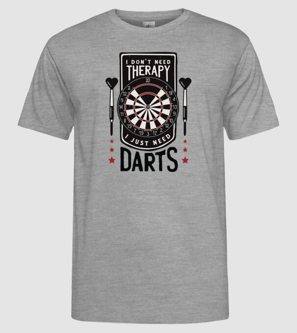 Darts Therapy model gri pe tricou
