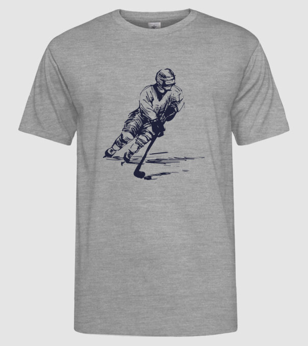 Hockey player model gri pe tricou