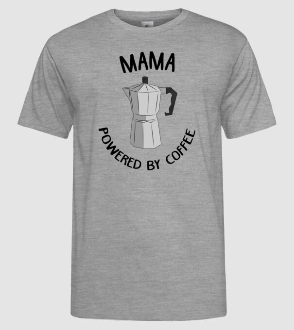 Mama powered by coffee_D1655019 model gri pe tricou