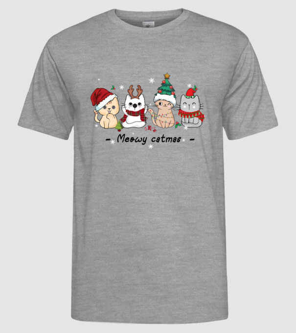 Meowy catmas 2 model gri pe tricou
